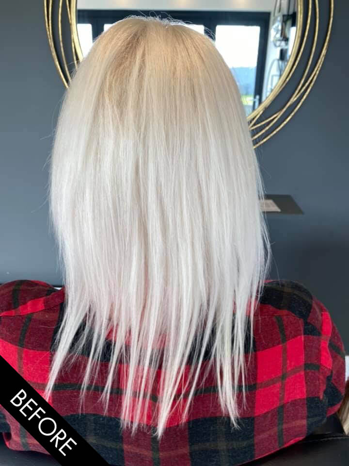 Hair extensions before